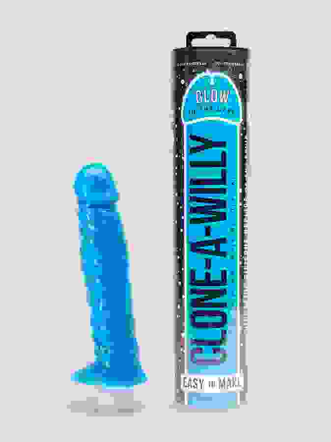 Clone-A-Willy Glow In The Dark Vibrator Moulding Kit Blue, Blue, hi-res